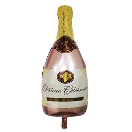 Фольгированный шар Фигура бутылка Шампанское Pink 49см Х 98см
