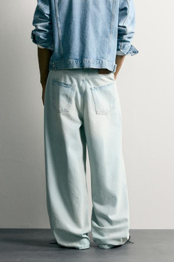 ZARA ДЖИНСЫ BAGGY FIT, ГОЛУБОЙ