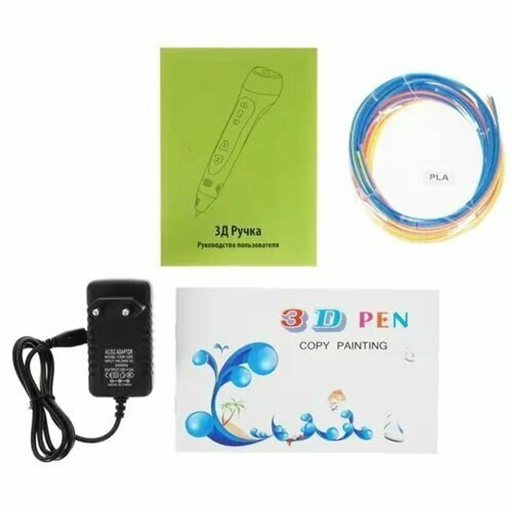 Ручка 3D Cactus CS-3D-PEN-C-BK PLA ABS LCD черный