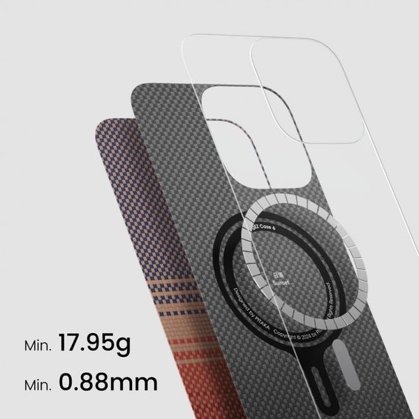 Чехол Pitaka Tactile Woven для iPhone 16 Pro, Закат | Sunset