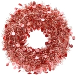 Венок декоративный TINSEL «Изящный блеск» 38 см, Медный