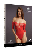 Эффектное боди Crotchless Rhinestone Teddy (Размер: S-M-L) (Цвет: красный)