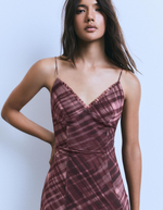 Женское длинное платье на бретелях из полупрозрачной ткани - BERSHKA