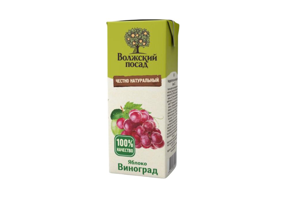 Нектар яблочно-виногр освет Волжский посад Tetra pak 0,2л