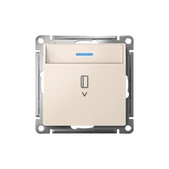 Выключатель карточный с подсветкой, без задержки отключения Systeme Electric AtlasDesign Бежевый ATN000214