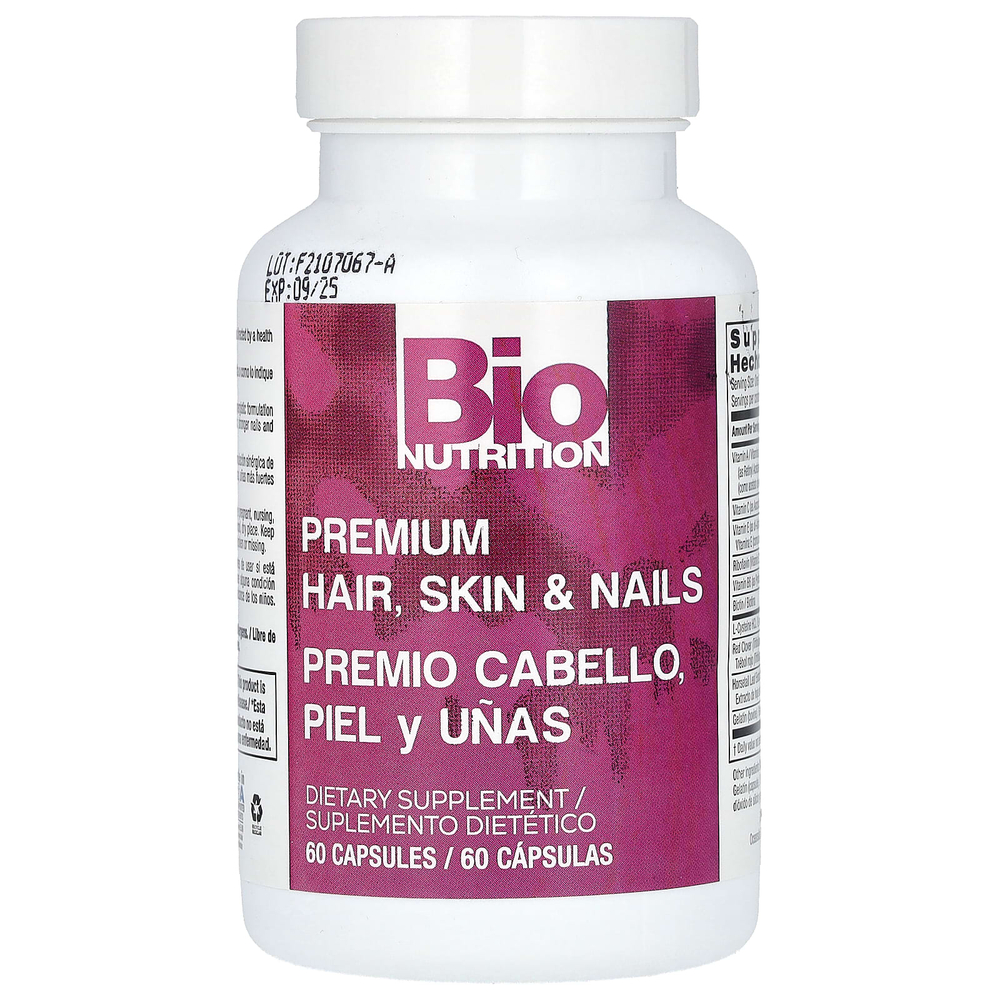 Bio Nutrition, премиальное качество для волос, кожи и ногтей, 60 капсул