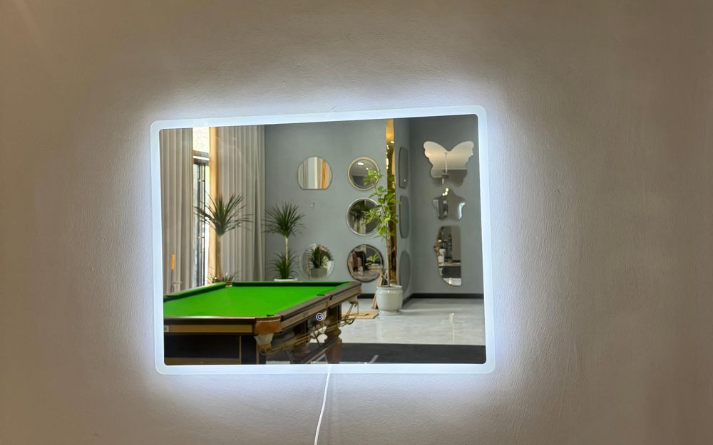 Зеркало REIN LED 903F 800*1200 мм трехцветная подсветка, режим антизапотевания