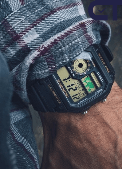 Casio AE-1200WH-1B — мужские электронные часы