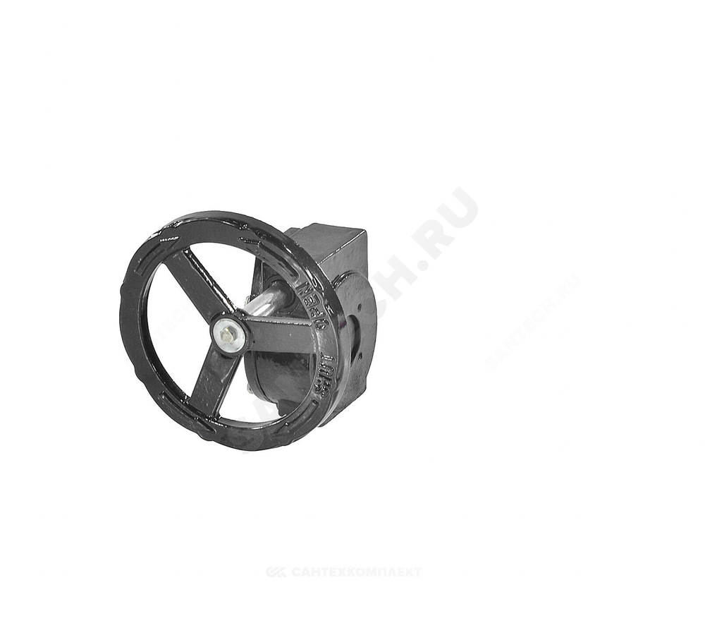 Редуктор четвертьоборотный 2010.R01 F05 9х9 квадрат для затвора Ду 40-80 Benarmo