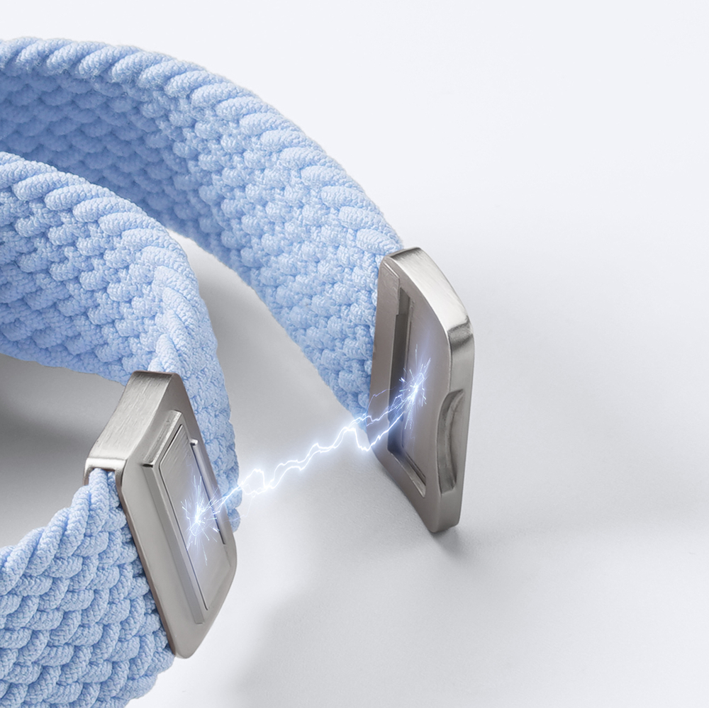 Эластичный ремешок светло-синего цвета (Light Blue) для смарт часов Apple Watch размером 38, 40, 41 и 42MM, серия Mixture Ultra Series от Dux Ducis
