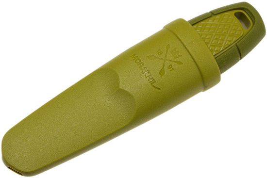 Нож Morakniv Eldris, нержавеющая сталь, цвет зеленый, ножны, шнурок, огниво, 12633