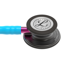 Стетоскоп Littmann Classic III, бирюзовый, дымчатая акустическая головка, розовый ствол (5872)