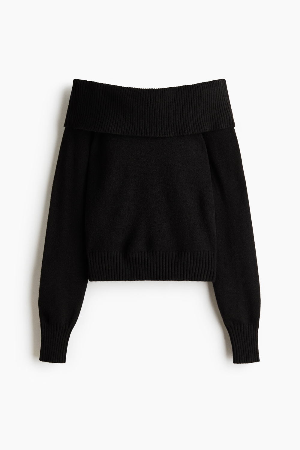 Свитер с открытыми плечами — прямой вырез - H&M