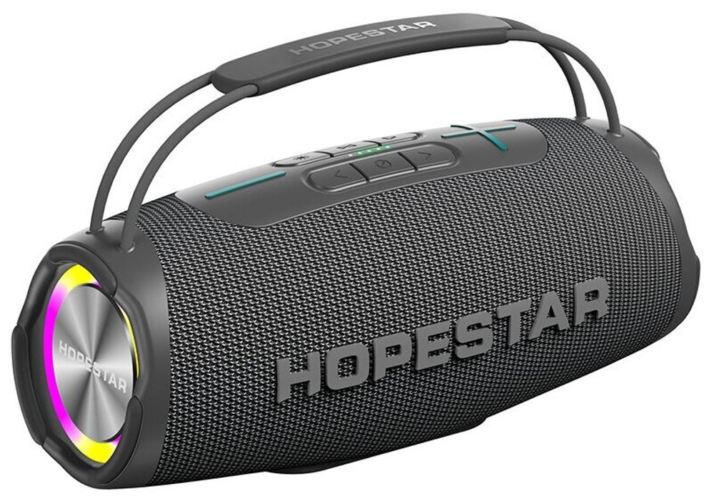 Беспроводная колонка Hopestar H53, световые эффекты, влагозащищенный корпус, поддержка microSD, 35 Вт, gray