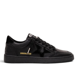 Men's Ball Star in dark black leather with black suede