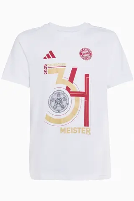 Футболка adidas FC Bayern 2025 Championship Winner Junior - белый