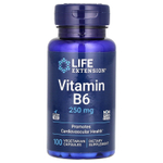 Life Extension, витамин B6, 250 мг, 100 вегетарианских капсул