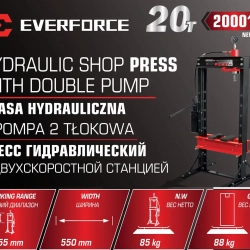 Пресс гидравлический с двухскоростной станцией, 20т EVERFORCE EF-20001 NEW (из 2-х частей)