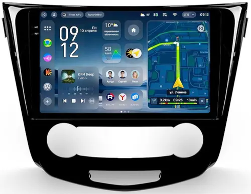Магнитола для Nissan Qashqai J11 2014-2022 (кондиционер) - Teyes CC4-PRO монитор 10.36" 2K QLED на Android 13, Быстрейшая, Snapdragon 778G, ИИ, CarPlay, DSP, 4G SIM-слот