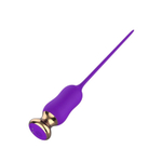 Фиолетовый тонкий стимулятор Nipple Vibrator - 23 см. (Цвет: фиолетовый)