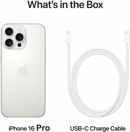 Смартфон Apple iPhone 16 Pro 1TB White Titanium eSim Only