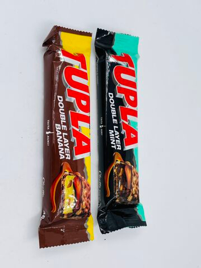 Tupla Набор Шоколадных батончиков Double Layer Мята и Банан, (2x48) 96 г (из Финляндии)
