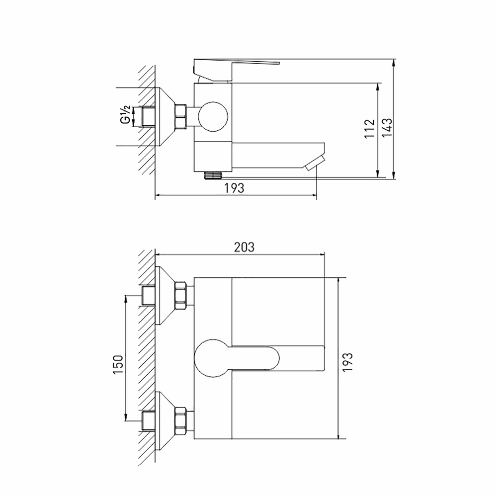 Смеситель для ванны 35k MIXLINE МЛНС32-01(MLSS32-01) "Омега" НЕРЖ