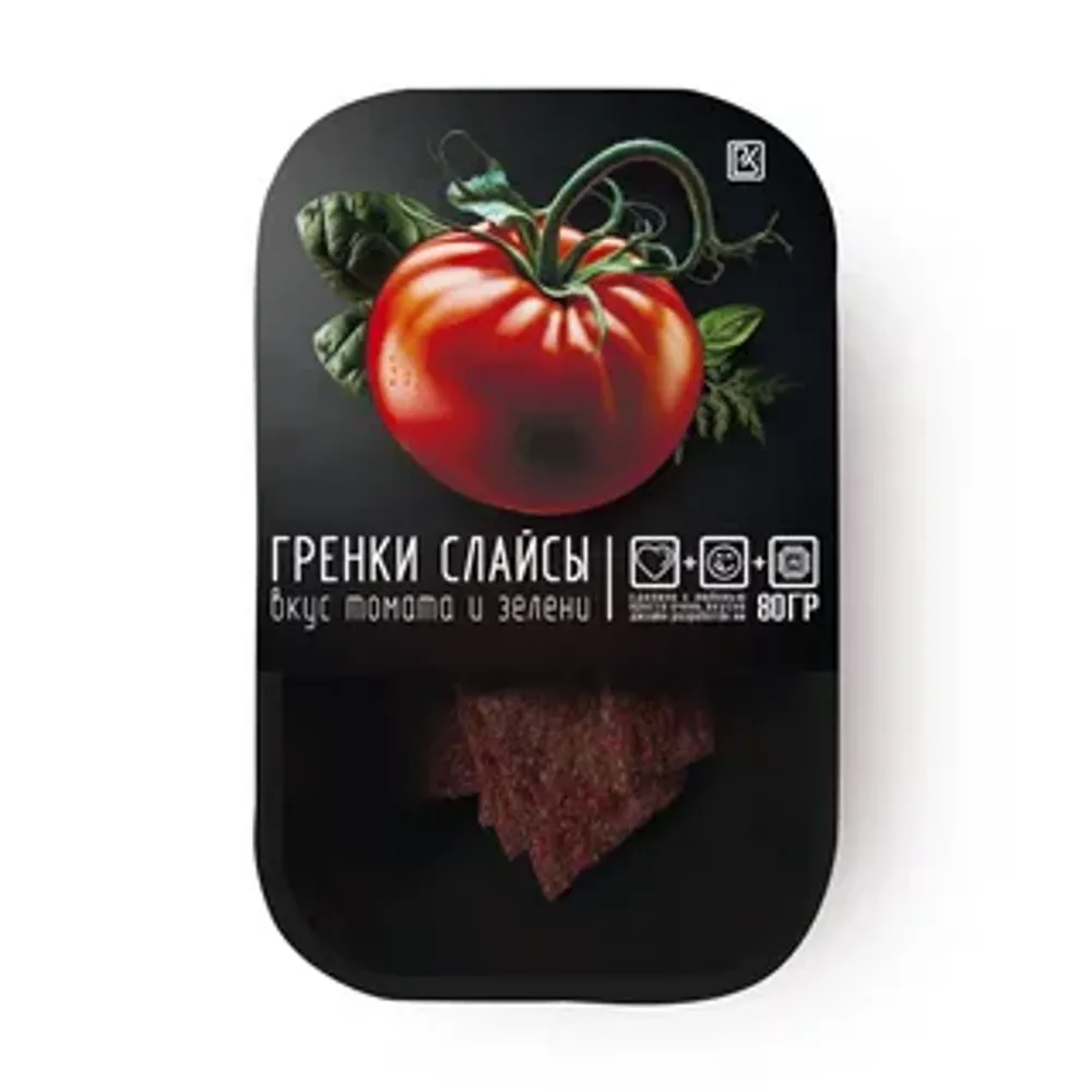 Багетные гренки слайсы ВкусноКуб со вкусом Томата и зелени 80гр