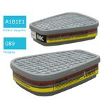 MK 089-6057 Фильтр для маски, класс A1B1E1 противогазовый угольный, 2 шт