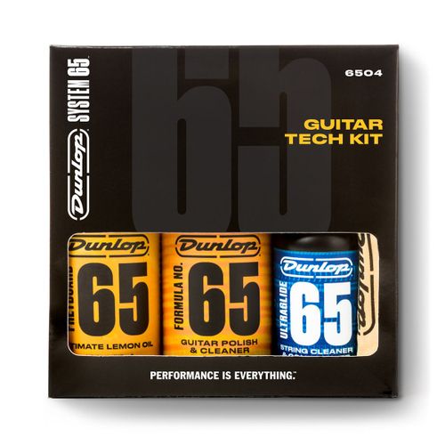 Dunlop 6504 System 65 Guitar Tech Kit набор для ухода за гитарой, 3 средства