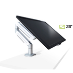 ErgoFount DFS-102C Настольное крепление для монитора диагональю до 27'' с двухколенным вылетом, газово-пружинным амортизатором и зажимом к столу типа "С". Цвет - серебристый