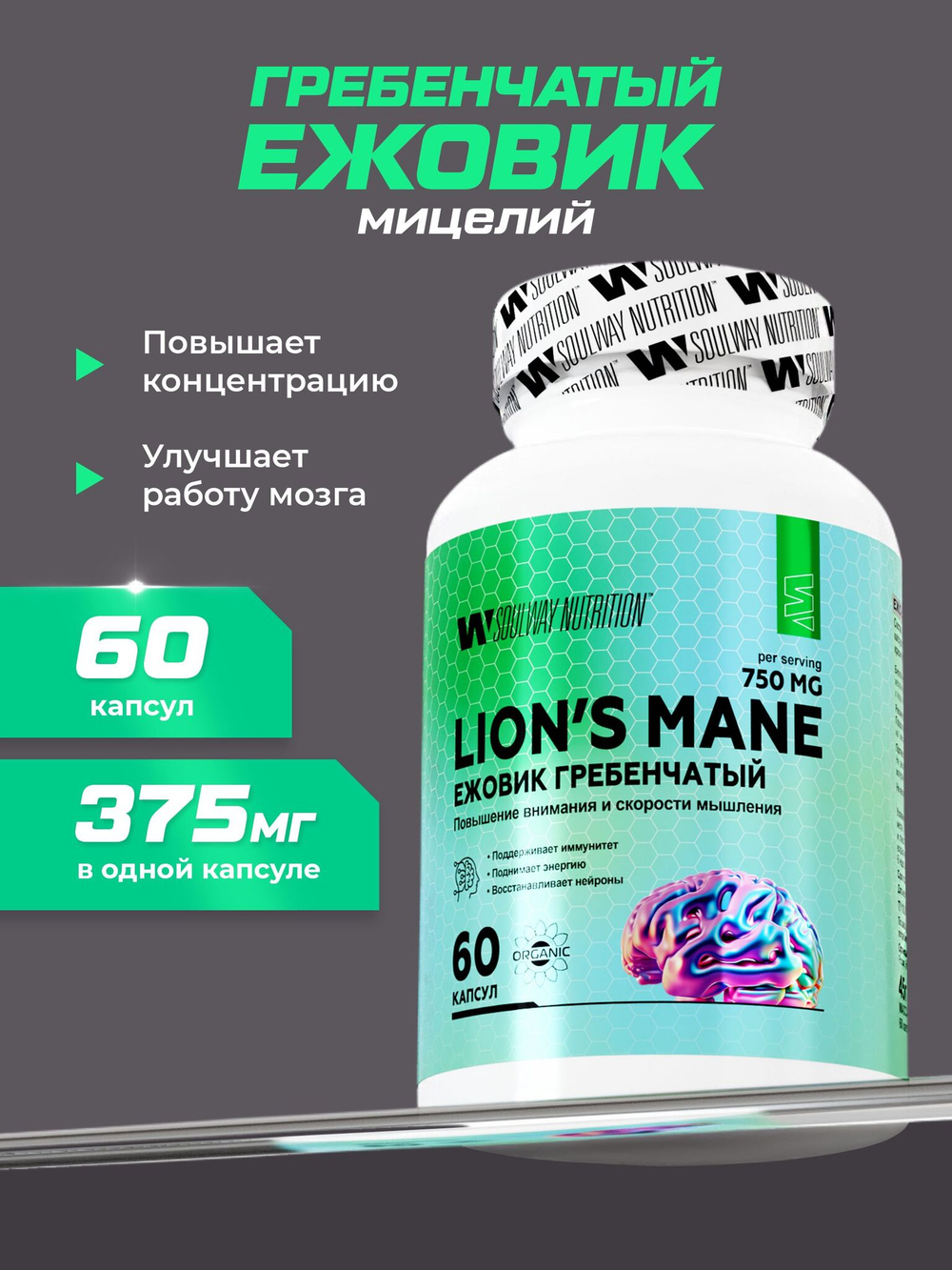 Ежовик гребенчатый мицелий 60 шт.