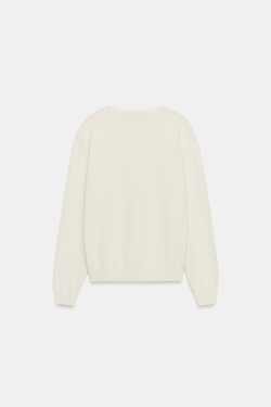 ZARA СВИТЕР ИЗ МЯГКОГО ТРИКОТАЖА, ЭКРЮ