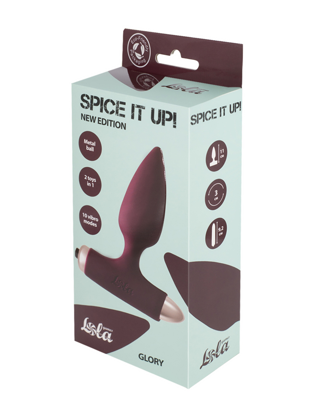 Анальная пробка с вибрацией Spice it up New Edition Glory Wine red 8015-03lola