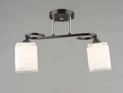 Люстра потолочная Rilon 5988/2 BK+CH, 2×40 Вт, хромированная и чёрная