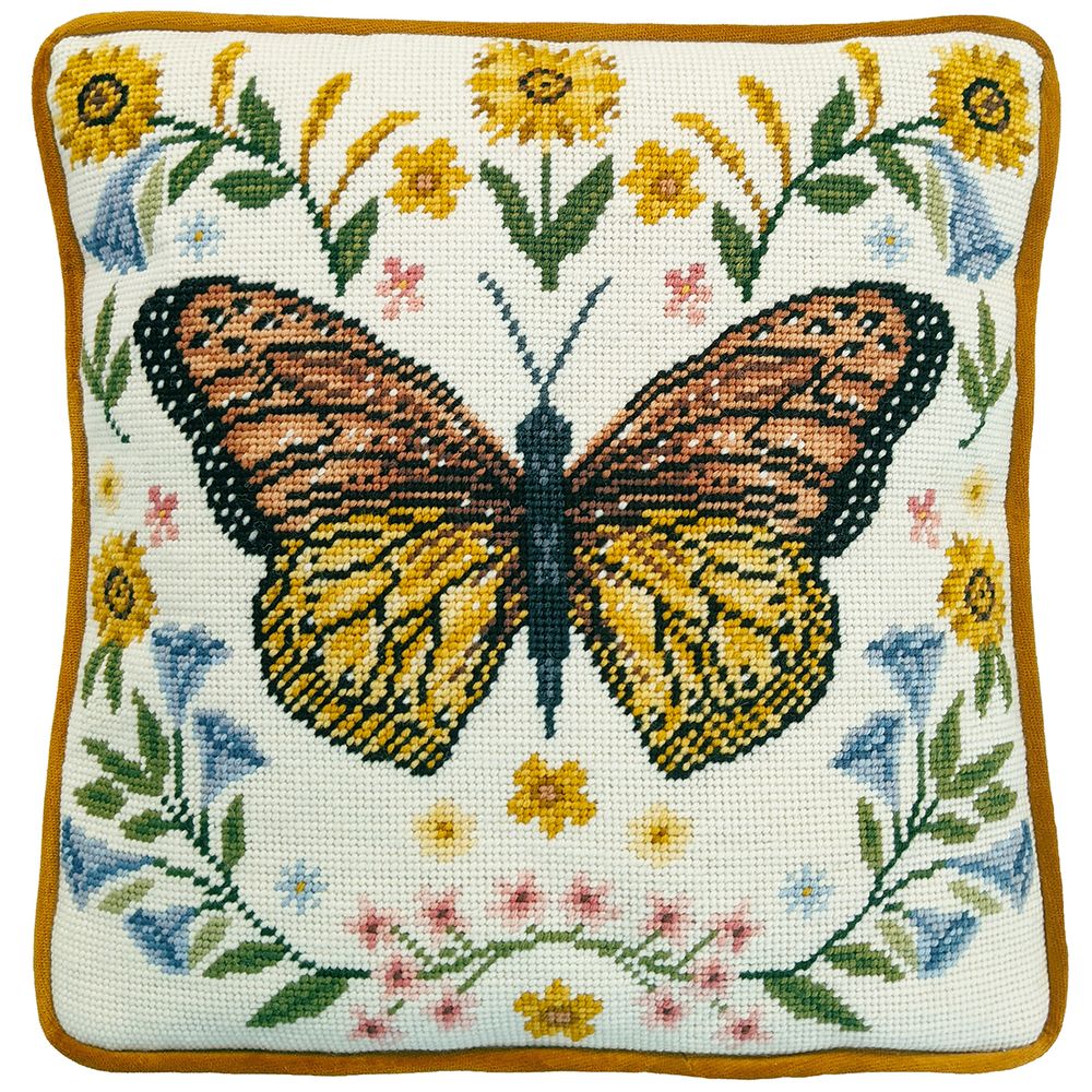 Набор для вышивания нитками Bothy Threads подушки Botanical Butterfly Tapestry
