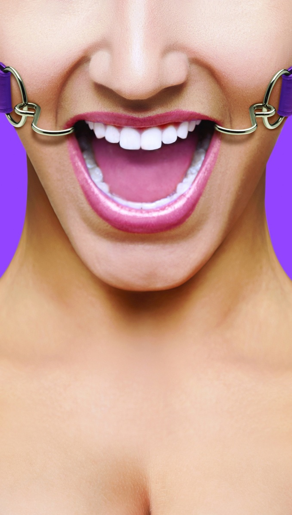 Фиолетовый расширяющий кляп Hook Gag