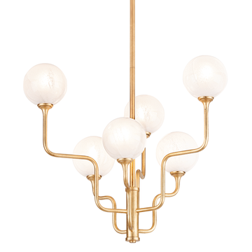 Corbett Onyx Chandelier, 71 cm, Vintage Gold Leaf