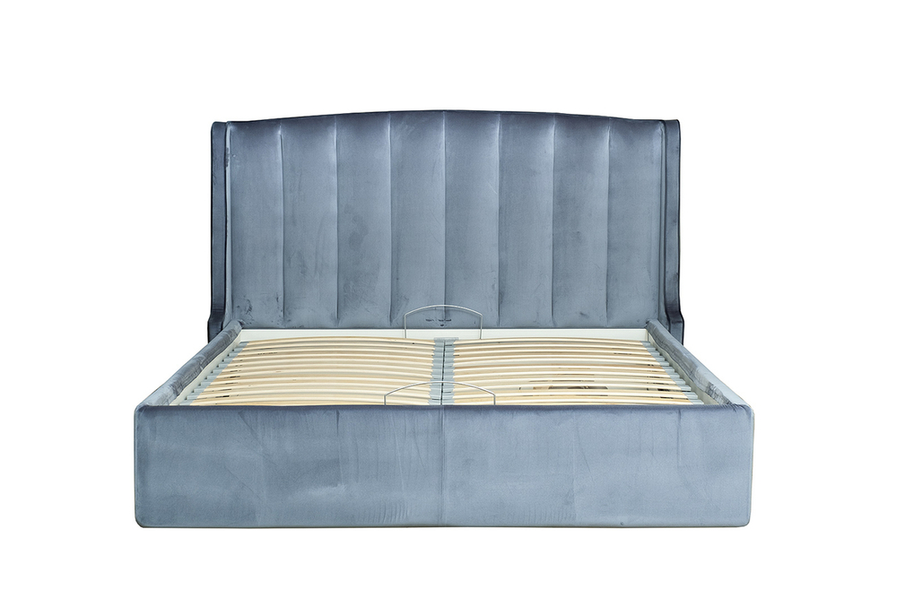 Кровать Одри(Odry) c подъем.мех.вельвет синий Velv-SIN 186x220x120 Garda Decor