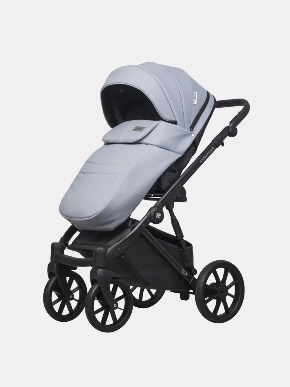 Коляска 2 в 1 Riko Basic Montana Ecco цвет 23 Grey (серый)