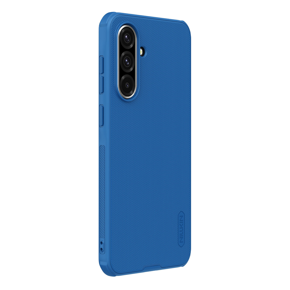 Усиленный двухкомпонентный чехол синего цвета от Nillkin для Samsung Galaxy A36 5G, серия Super Frosted Shield Pro