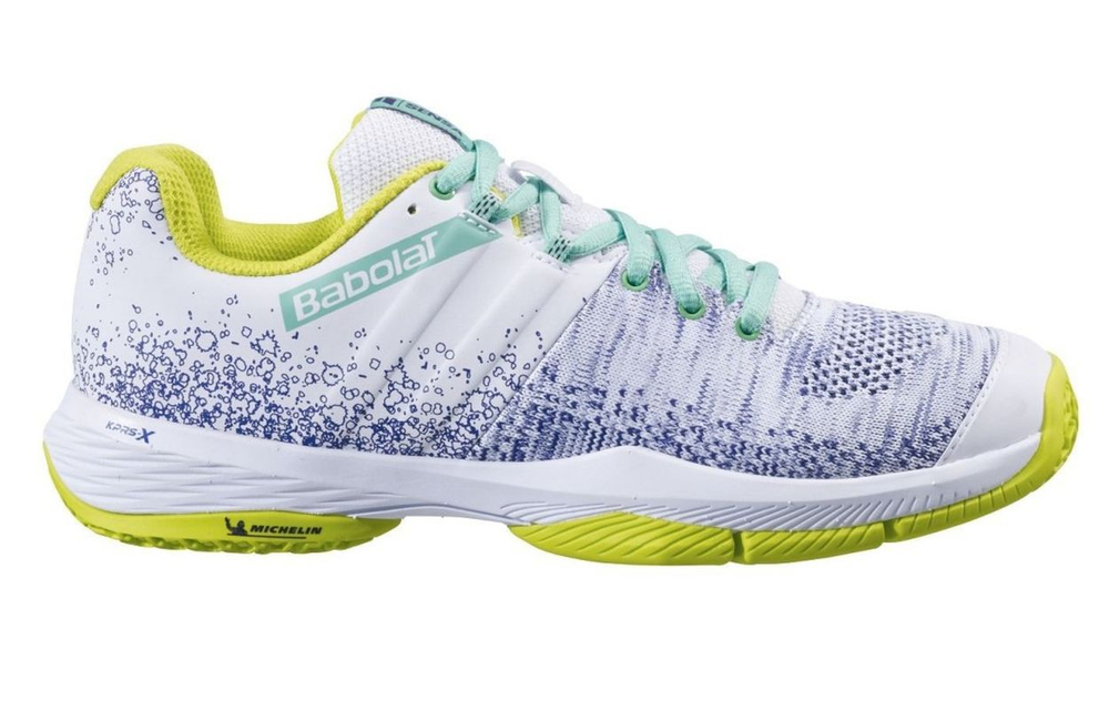 Женские кроссовки для падела Babolat Sensa — white/spring bud