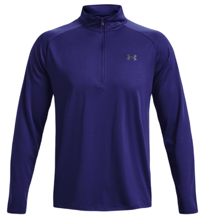 Мужская теннисная футболка теннисная Under Armour UA Tech 2.0 1/2 Zip M - sonar blue/black