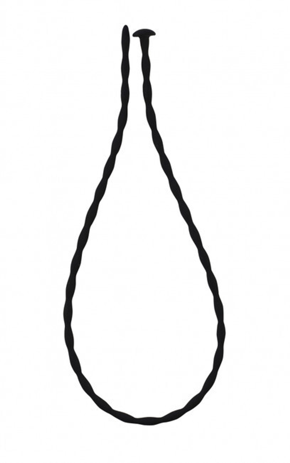 Силиконовый уретральный массажер Wavy Urethral Plug Small (29,5 см , черный) (Цвет: черный)