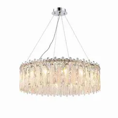 Люстра подвесная NewRgy NW177-ф1000*H250 CHROME, 12×40 Вт, хромированная