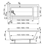 Ванна акриловая VAGNERPLAST CAVALLO 160х70 пристенная (VPBA167CAV2X-04)