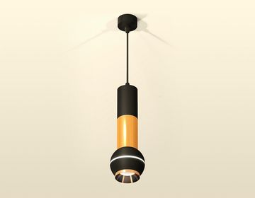 Комплект подвесного светильника с дополнительной подсветкой GU5.3/LED 3W 4200K XP11020030 SBK/PYG чёрный песок/золото жёлтое полированное (A2302, C6323, A2062х2, C6327, C1102, N7034) DIY System Complects Ambrella