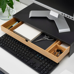 IKEA ELLOVEN  (ИКЕА ЕЛЛОВЕН)  -  Подставка под монитор с ящиком - антрацит