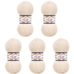 Пряжа Alize (Ализе) Angora Real 40 / уп.5 мот. по 100 г, 430м, 067 молочно-бежевый A