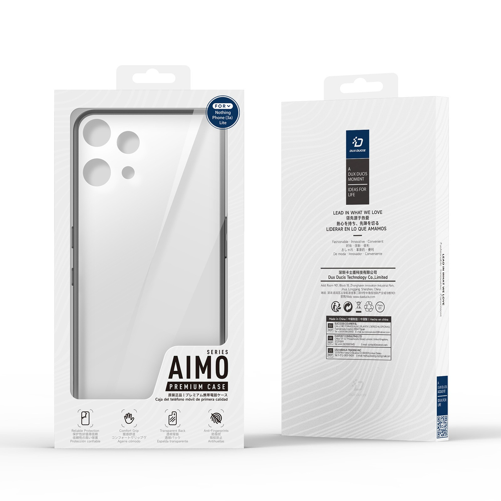 Чехол прозрачный противоударный для Nothing Phone 3(a) Lite, серия Aimo Series от Dux Ducis